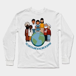 Cultural Unity Around the Globe: Grow Green Long Sleeve T-Shirt